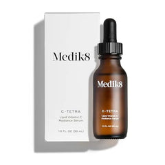 Medik8 C Tetra Advanced Balancing, Plumping, Hydrating Daily Vitamin C Serum with Hyaluronic Acid, Squalene Smooths Fine Lines, Wrinkles
