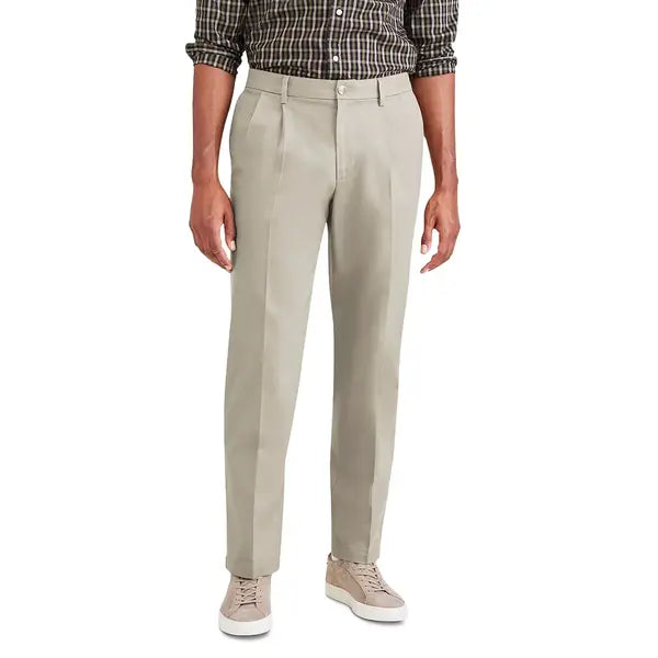 Dockers Men's Signature Classic Fit Pleated Iron Free Pants