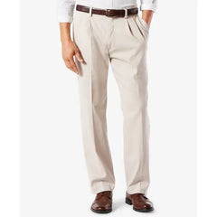 Dockers Men's Easy Classic Pleated Fit Khaki Stretch Pants
