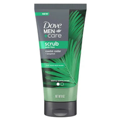 DOVE MEN + CARE Body and Face Scrub, Deeply Exfoliates for Hydrated & Nourished Skin 100% Gentle Cleanser, No Sulfate Cleansers or Parabens - 9 oz