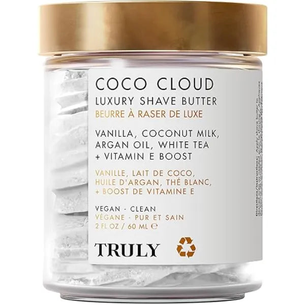 Truly Beauty Luxury Shave Butter Hydrating Women's Shave Cream Moisturizing Shave Cream Softens Hair for Maximum Glide Forms Moisture Barrier to Help Prevent Razor Burn & Ingrown Hairs