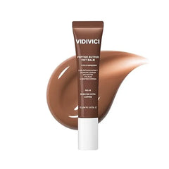VIDIVICI Peptide Butter Tint Balm 10 Color Variants, Moisturizing Lip Tint with Melting Peptide Complex & Sheer Tinted Glow