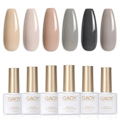 GAOY 6-Color Soak-Off UV Gel Nail Polish Sets
