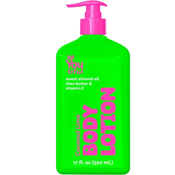 BeYoutiful Body Lotion for Dry Skin, Natural Hydrating Moisturizer with Sweet Almond Oil, Cruelty-Free Skin Care for Kids & Teens, 17 oz