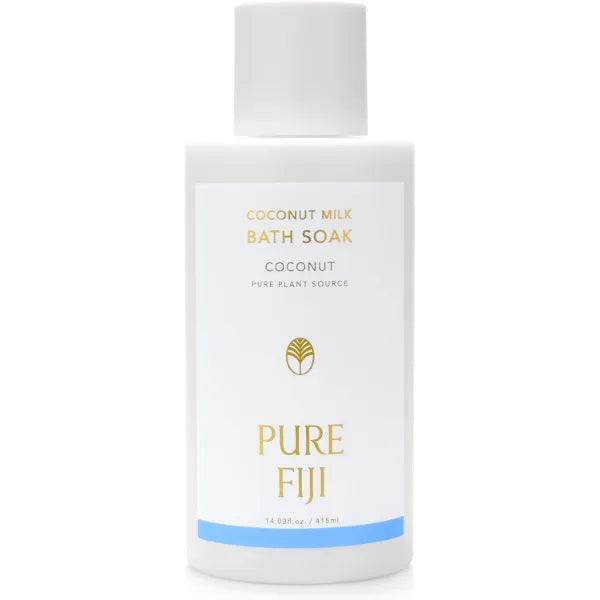 PURE FIJI Coconut Milk Bath Soak, Hydrating, Moisturizing, Softening, Soothing, Cruelty Free, Natural, Organic - 14oz / 415ml