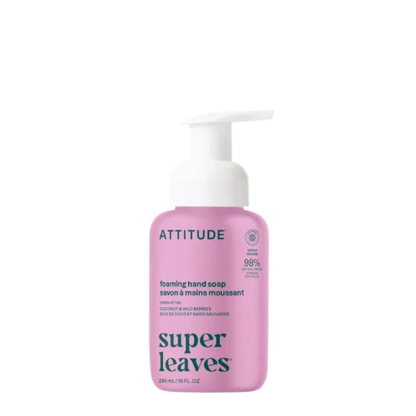 ATTITUDE Foaming Hand Soap, EWG Verified, Plant and Mineral-Based Ingredients, Vegan and Cruelty-free Personal Care Products - 10 Fl Oz