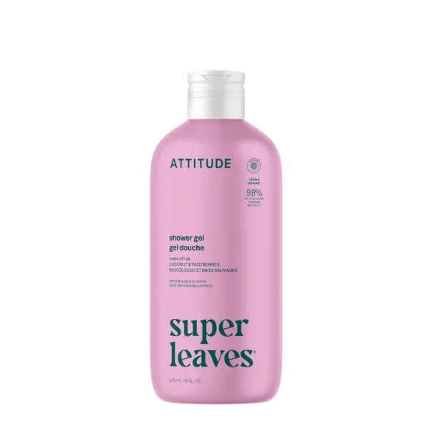 ATTITUDE Body Wash, EWG Verified Shower Gel, Dermatologically Tested, Plant and Mineral-Based, Vegan Personal Care Products - 16 Fl Oz