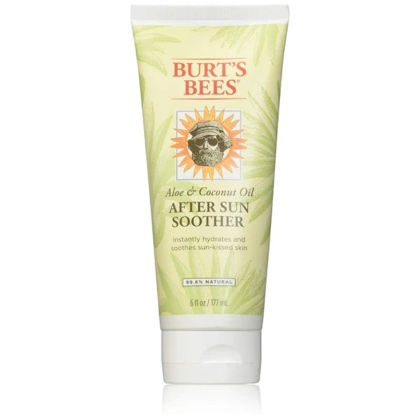Burt's Bees Aloe & Coconut Oil After Sun Soother Lotion - Pack of 3 with Hydrating Aloe Vera, Sunburn Relief, Natural Moisturizer Summer Essentials, 3 x 6 oz