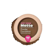 Ruby Kisses Face Powder Foundation, Pressed Compact Makeup Setting Powder, Full Coverage Matte Lightweight, Long-Lasting, Perfect Finishing Powder, Convenient, Sponge & Mirror Included