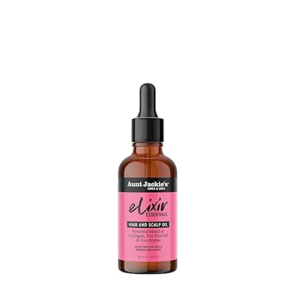 Aunt Jackie's Elixir Essentials Hair & Scalp Oil, Thickens & Supports Hair Growth