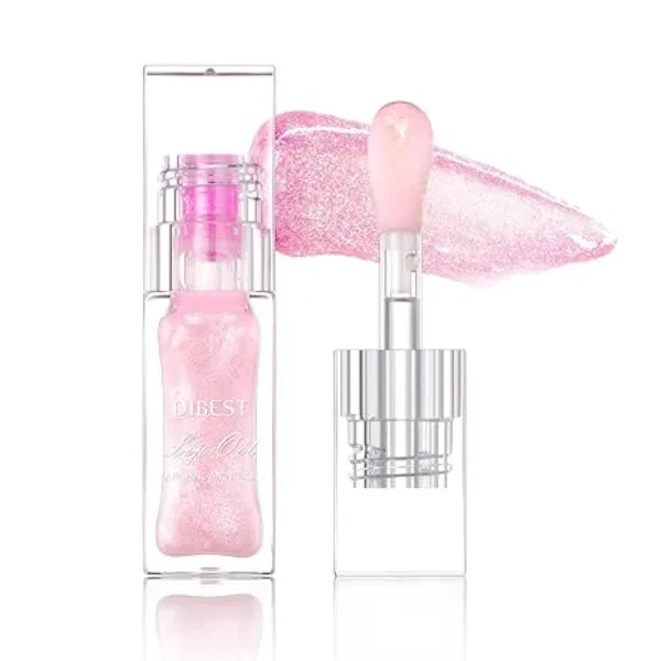 BANGFENG Lip Glow Oil – Hydrating, Non-Sticky Plumping Lip Gloss & Tinted Lip Balm | Long-Lasting Moisturizing Shine, Big Brush Head