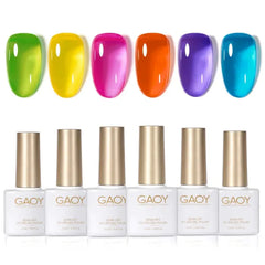 GAOY 6-Color Soak-Off UV Gel Nail Polish Sets