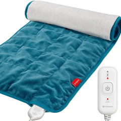 Comfytemp Weighted Heating Pad 12" x 24" for Neck & Shoulders with Auto Shut-Off - Blue