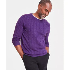 Men's Cable-Knit Cotton Sweater