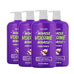 Aussie Miracle Volume Shampoo & Conditioner Set, Paraben-Free, Volumizing, 30.4 Oz (4-Pack) – Boosts Body, Shine & Fullness for Thicker Hair