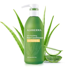 Aloderma Organic Aloe Vera Hair & Body Care Set – 5 Professional Formulas for Oily, Dry, Damaged, Thinning Hair & Sensitive Skin – 16oz