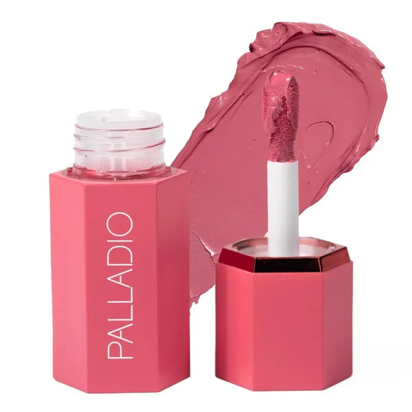 Palladio Liquid Blush for Cheeks & Lips 2-in-1 Makeup Face Blush, Weightless Cream Formula, Smudge Proof Long-Wearing Pigmented Blush, Natural Look Makeup Face Blushes, Dewy Finish