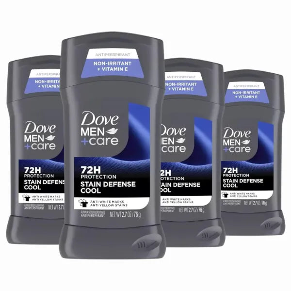 Dove Men+Care Deodorant Stick for Men, Anti-white Marks & Anti-yellow Stains with 72-hour Sweat and Odor Protection 2.7 oz - (Pack of 4)