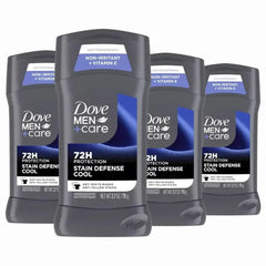 Dove Men+Care Deodorant Stick for Men, Anti-white Marks & Anti-yellow Stains with 72-hour Sweat and Odor Protection 2.7 oz - (Pack of 4)