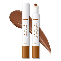 KYDA Liquid Contour Pen, Rotatable Face Bronzer Contouring Makeup, Buildable Matte Color, Blendable, Lightweight Formula, Lasting, Cream Contour with Cushion Head