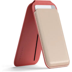Satechi Magnetic Magsafe Wallet, Double Flap Stand Card Holder, 4 Slots with Front NFC Pass-Through, Adjustable Phone Attachment for iPhone 17/16/15/14/13/12, Travel Accessory