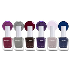 Claraline Nail Polish Set, 6 Trendy Colors, Non-toxic, Eco-Friendly, Quick Dry, All Seasons Skin Tones, Professional Manicure for Women and Girls