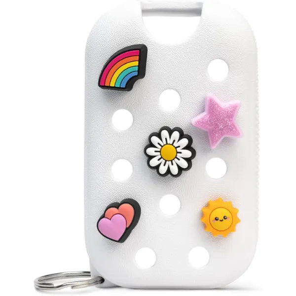 Touchland x Crocs Limited Edition Mist Case, Stylish Hand Sanitizer Spray Accessory, with 5 JibbitzTM Charms and Keyring
