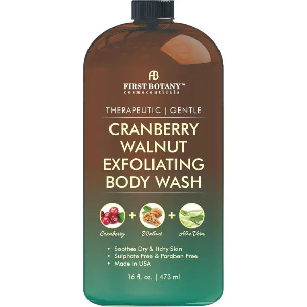 First Botany All Natural Body Wash - Fights Body Odor, Athlete's Foot, Jock Itch, Nail Issues, Dandruff, Acne, Eczema, Shower Gel for Women & Men, Skin Cleanser - 16 Fl Oz