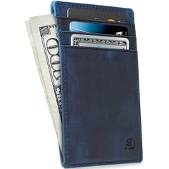 Access Denied RFID Blocking Front Pocket Wallet - Mini Slim Leather Card Holder