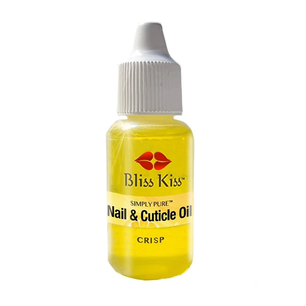 Bliss Kiss Nail Oil Cuticle Dropper w/ Vitamin E & Jojoba – Nail Strengthener & Growth Serum for Brittle, Peeling, Thin Nails | 0.5oz (Variety Scents)