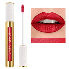 MAKI YIKA Metallic Pink Lipstick Long Lasting Hot Pink Lipsticks for Women, High Shine Glitter Lipstick No Smudge Transferproof Liquid Lip Gloss