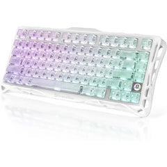 GravaStar Mercury K1 Lite 75% Gaming Keyboard, 2.4GHz/BT/Wired Tri-Mode Wireless Keyboard, Gasket Hot Swappable Mechanical Keyboard, Pre-lubed Linear Switches, RGB Backlit