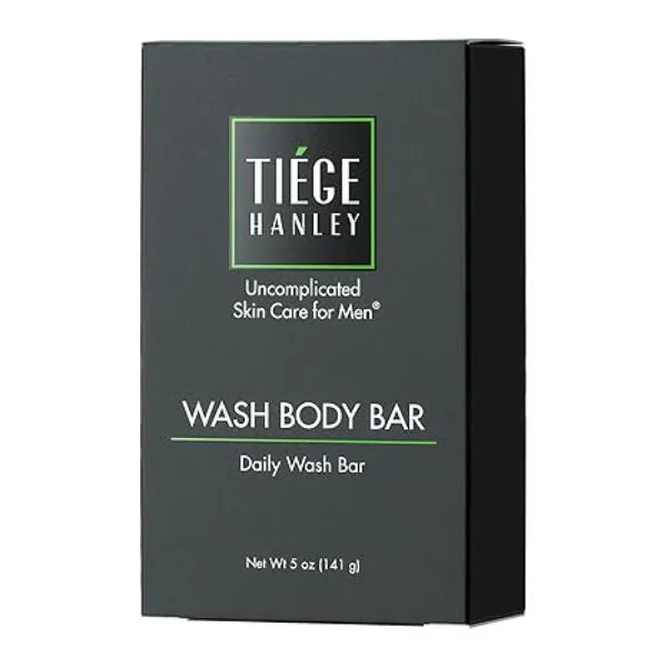 Tiege Hanley Daily Body Wash Bar Soap for Men With Vitamin E, Jojoba Oil, and Aloe to Cleanse, Hydrate, and Gently Exfoliate, Men's Shower Skin Care