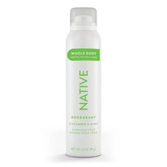 Native Deodorant Spray, 72 Hour Odor Control, Aluminum Free, No Chemical Propellant, Contains Naturally Derived Ingredients, 3.5 oz