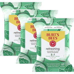 Burt's Bees Skincare Bundle - Original Beeswax Lip Balm (4-Pack) & Facial Cleansing Towelettes (30 Ct. Each, 3-Pack) with Aloe Vera, Cucumber & Mint, White Tea, Makeup Remover & Sensitive Skin Care, Perfect Stocking Stuffers & Christmas Gifts