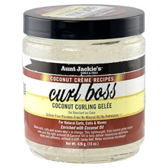 Aunt Jackie's Coconut Crème Recipes Coco Repair Deep Hair Conditioner, Delivers Nourishment, Stops Damage, Breakage for Natural Curls