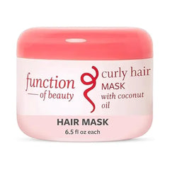 Function of Beauty Deep Conditioner Curly Hair Mask Anti Frizz, Moisturizing Hair Care with Coconut Oil Deeply Conditions Curly Hair Products for Smooth Natural Curls & Bounce