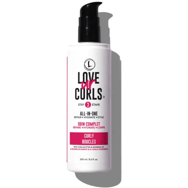 Love Ur Curls All-in-One Curl Styler Cream - Repair, Hydrate & Define Curls - Anti-Frizz Hair Cream with Shea Butter (250ml / 8.5 oz)