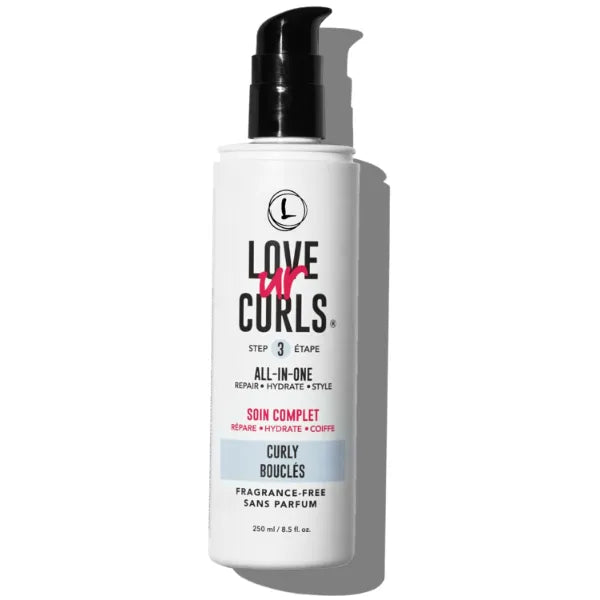 Love Ur Curls Fragrance Free All in One Curl Cream  Textured Hair, Repair, Define, Hydrate & Style with Shea Butter, 250mL