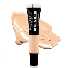 Palladio Full Coverage Concealer, Under Eyes Disguise, Creamy Face and Eye Concealer, Evens Skin Tone, Conceals Blemishes, Dark Circles and Fine Lines, Use with Concealer Brush