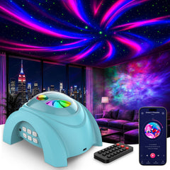 Rossetta Dual Lens Galaxy Star Projector, Aurora Night Light for Bedroom