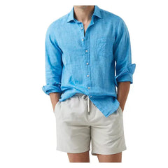 Rodd & Gunn Men's Seaford Sports Fit Long Sleeve Linen Shirt