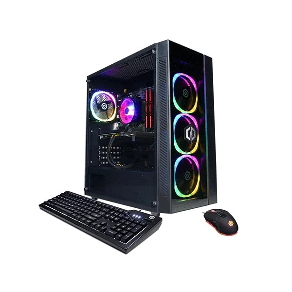 CyberPowerPc Gaming Desktop-PC GMS (AMD R5, 16GB) (GMA6800WST) 1TB Black