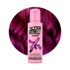 Crazy Color Vibrant Bordeaux Semi Permanent Hair Dye. Highly Pigmented Plum Wine Conditioning & Oil Nourishing Vegan Formula No Bleach or Ammonia