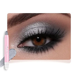 FeiCuiYun Monochrome Cream Glitter Shimmer Eye Shadow Stick Palette makeup 2 in 1 Eyeshadow & Eyeliner Pencil for Women Waterproof, Sombras Para Ojos