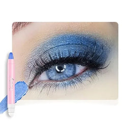 FeiCuiYun Monochrome Cream Glitter Shimmer Eye Shadow Stick Palette makeup 2 in 1 Eyeshadow & Eyeliner Pencil for Women Waterproof, Sombras Para Ojos