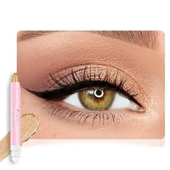 FeiCuiYun Monochrome Cream Glitter Shimmer Eye Shadow Stick Palette makeup 2 in 1 Eyeshadow & Eyeliner Pencil for Women Waterproof, Sombras Para Ojos