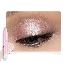 FeiCuiYun Monochrome Cream Glitter Shimmer Eye Shadow Stick Palette makeup 2 in 1 Eyeshadow & Eyeliner Pencil for Women Waterproof, Sombras Para Ojos