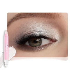 FeiCuiYun Monochrome Cream Glitter Shimmer Eye Shadow Stick Palette makeup 2 in 1 Eyeshadow & Eyeliner Pencil for Women Waterproof, Sombras Para Ojos