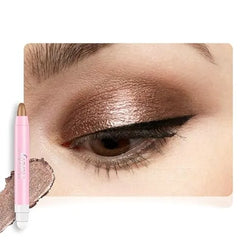 FeiCuiYun Monochrome Cream Glitter Shimmer Eye Shadow Stick Palette makeup 2 in 1 Eyeshadow & Eyeliner Pencil for Women Waterproof, Sombras Para Ojos